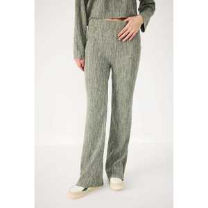 Pantalones Casuales de Mujer Mega Merchant, Cintura Elástica, Acanalados, Transpirables, Suaves, Estilo Cargo, Decoración con Rayas Laterales, Largo Midi, 100% - Product Image 4