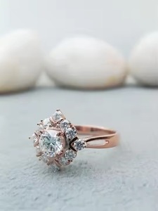 Anillo de diamantes de moissanita personalizado, plata 925 y oro blanco de 10K/14K/18K, banda de boda, diseño de pavé de moda, Idea de regalo - Product Image 5