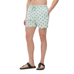 Pantalones cortos de playa de secado rápido para hombre, bañadores impermeables estampados de talla grande, estilo informal, transpirable, tejido frontal liso, estambre 100% - Product Image 1