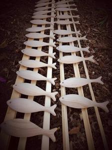 Sculpture de poisson en bois - Product Image 3