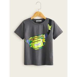 เสื้อยืดปิกนิกพิมพ์ลายการ์ตูนแบบทางการสำหรับใส่ได้ทั้งชายและหญิงเสื้อยืดถักแบบทางการ - Product Image 4