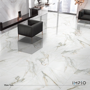 Azulejo de suelo de mármol esmaltado pulido de 600X1200mm del proveedor más vendido, azulejos de porcelana blanca y dorada para sala de estar, baldosas de cerámica - Product Image 4