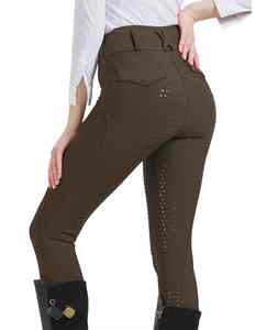 Pantalones de Equitación Blancos de Competición con MOQ Bajo, Precio de Fábrica, Pantalones de Montar a Caballo para Mujer con Trabillas para Cinturón - Product Image 1