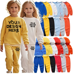 Diseño personalizado calidad niños chándal hecho a medida niños sudor traje para correr pulóver niños chándal al por mayor - Product Image 1