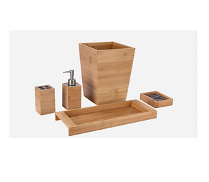 Ensemble de salle de bain en bois personnalisé distributeur de savon pour la maison/hôtels salle de bain accessoire utilisation chambre au meilleur prix - Product Image 5