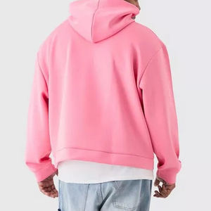 Customized Embroidery logo Blank Oversized Boxy Fit Hoodie for Men Heavyweight Cotton Box Crop Pullover <b>Hoodies</b> - Product Image 6