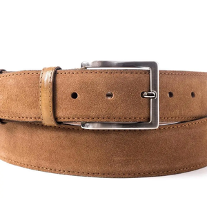 Ceinture de robe en cuir de vache italienne faite à la main boucle en acier Galvaine nouvelle mode GLVB0013 longueur personnalisée directe en cuir véritable - Product Image 1