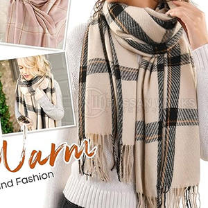 Winter Season Fashion Polyester Breathable Lightweight Long Shawl High Quality Women Decorative <b>Scarf</b> for Casual Formal Wear - Product Image 6