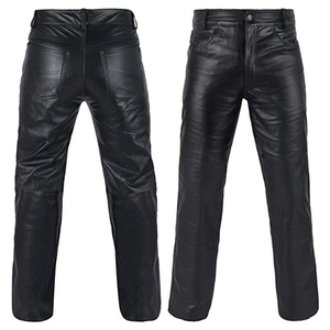 Pantalones de Cuero PU para Hombre, Diseño Personalizado, Negros, Ajustados, Casuales, Elásticos, de Motociclista, Cuero Sintético, Servicio OEM Disponible - Product Image 5