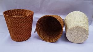 Panier à linge en rotin écologique fait à la main de haute qualité pour le rangement à la maison et l'organisation de bureau fabriqué au Vietnam - Product Image 2