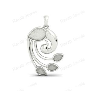 2025 Best Seller 25mm Paon Style Rhodium Fait À La Main En Argent Sterling 925 Collier Dames Inspiré Fine Jewelry Inde Souvenir - Product Image 5