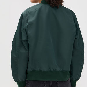 2025 nouveauté dames tache respirant collège université Baseball veste haute qualité Satin veste pour femmes hiver bas quantité minimale de commande - Product Image 2