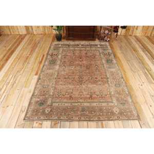 Alfombra Turca Vintage de Lana Marrón, 6,4x8,6 pies (194x262 cm) - Product Image 1