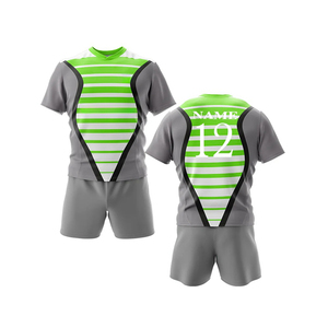 Vêtements de sport respirants avec logo personnalisé, ensemble de maillots de rugby à XV de football avec impression par sublimation complète, ensemble d'uniformes - Product Image 4