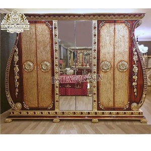 ตู้เสื้อผ้าแกะสลักมือแบบดั้งเดิมคุณภาพดีที่สุด ประณีตแกะสลักผู้ผลิตตู้เสื้อผ้าไม้ หรูหราแกะสลักตู้เสื้อผ้าขนาดใหญ่ - Product Image 1