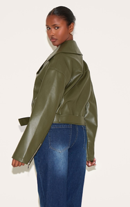 เสื้อแจ็คเก็ตแฟชั่นสไตล์บอมเบอร์สำหรับผู้หญิง ขายส่ง แบบครอป ถักทอ ระบายอากาศได้ดี คุณภาพสูง สำหรับฤดูหนาว - Product Image 2