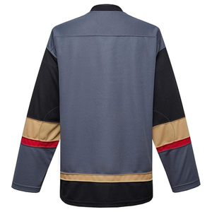 Camiseta de Hockey sobre Hielo al por Mayor, 100% Poliéster, Sublimación Personalizada, Transpirable, Antibacteriana, de Secado Rápido, Servicio OEM de Alta Calidad - Product Image 3