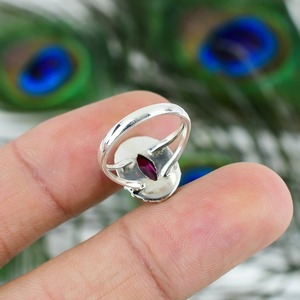 Bague de fiançailles simple pour homme, pierre précieuse en agate faite à la main, argent sterling 925, mode de mariage, sertissage pavé, plaqué or, bijoux fins - Product Image 6