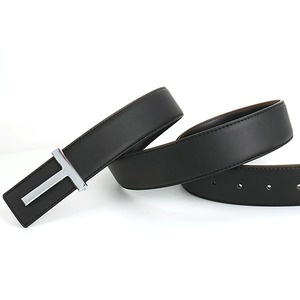 Cinturones para hombre, cinturón con hebilla de letras de aleación de negocios, cinturón informal de cuero genuino, moda de alta calidad, cintura masculina de piel de vaca de 3,8 cm - Product Image 2