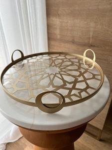 Bandeja de Servicio de Acero Inoxidable con Logotipo Personalizable para Decoración del Hogar de Oriente Medio, Apta para Lavavajillas, para Uso en la Cocina y la Sala de Estar - Product Image 5