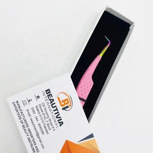 Pinzas profesionales para extensión de pestañas con agarre de diamante, pinzas para pestañas de 90 grados, Rosa bebé, arcoíris, sostenibles, de acero inoxidable - Product Image 4