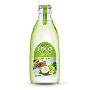 Free Sample New Packing Coconut Water Suppliers 250ml <b>Glass</b> <b>Bottle</b> with Pineapple Flavor in Vietnam - Product Image 3