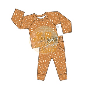 KERUI, conjunto de Sudadera con capucha a cuadros con cara sonriente para niños, ropa de algodón, conjunto de dos piezas de otoño a la moda para bebés, conjunto de ropa con capucha para niños pequeños - Product Image 5
