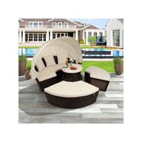 Ensemble de jardin d'extérieur durable de haute qualité, chaise longue de piscine, chaise longue de jardin, capacité 50 kg, modèle PLW-SUNBED185, design moderne pliable