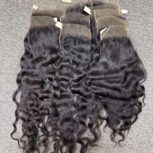 High Quality Natural Wavy Human Hair Extensions Single Weft 6x6 HD <b>Lace</b> <b>Closure</b> Wigs Raw Vietnamese for Women Direct Vendors - Product Image 1