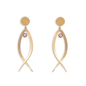 CUCOCUCA YXQ E444 Earrings Stainless Steel with Natural Stone Fashion fish-shaped drop earrings for daily <b>wear</b> EU 48h dispatch - Product Image 1