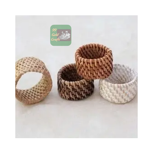 ANNEAUX DE SERVIETTE EN ROTIN FAIT MAIN PERSONNALISÉS PORTE-SERVIETTE EN ROTIN TISSÉ OEM BON MARCHÉ VENTE PAR ENSEMBLE DU VIETNAM - Product Image 2