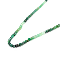 Perles rondes en émeraude naturelle ombrée pour la fabrication de bijoux 4 mm, brins de pierres précieuses émeraude en gros, fournisseur de perles rondes 13 pouces