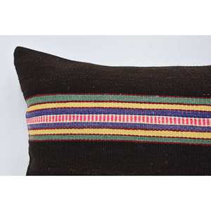 Multicolor Bohemian Kilim Pillow 16x24 Inch Luxury <b>Silk</b> <b>Cushion</b> Woven Vintage Print Pattern for Sofa Floor Use for Christmas - Product Image 2