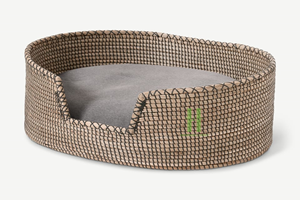 ตะกร้าใส่สัตว์เลี้ยงที่เป็นมิตรต่อสิ่งแวดล้อมบ้านแมวผักตบชวาธรรมชาติสำหรับสุนัขและแมวมีที่นอนผลิตในเวียดนาม - Product Image 5