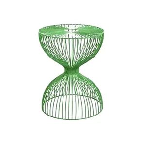 Table d'appoint en fil de métal vert d'arrivée fraîche pour la table de décorations pour la maison en fil de fer Table d'accent de meubles de couleur verte à vendre - Product Image 4