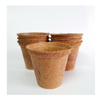 Pot de fibre de coco biodégradable de qualité supérieure avec conception de pot de fibre de coco pour la culture de fleurs herbes légumes dans le jardin usage domestique