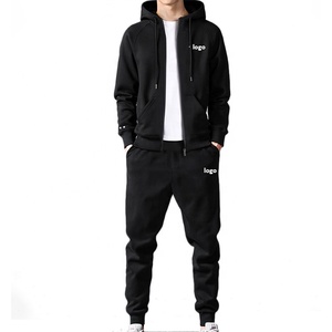 Vêtements de sport survêtement à capuche avec fermeture éclair - Product Image 1