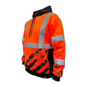 Sudadera con capucha reflectante de seguridad para hombre, chaquetas de seguridad de alta visibilidad, precio al por mayor - Product Image 5