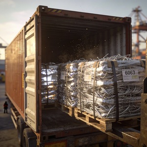 Chatarra de Alambre de Aluminio 6063, Alambre Brillante, Chatarra Limpia, Empaquetada en Fardos Uniformes para Fundir y Reciclar - Product Image 2