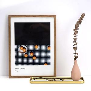 Espejo personalizado de cristal de mesa Simple de lujo metálico de oro de Metal bandeja de servicio para el hogar Hotel restaurante uso - Product Image 5