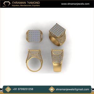 แหวนเพชรโมอิสสีเงิน925ชุบทองแบบกำหนดเองสำหรับงานแต่งงานและการหมั้นของขวัญเพชรโมอิสซาไนต์สุดหรูสำหรับผู้ชาย - Product Image 3