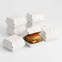 Boîte d'emballage pour hamburgers biodégradable et écologique personnalisée, avec doublure en éponge, fermeture magnétique, conteneur alimentaire jetable en papier kraft