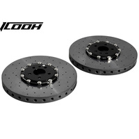 ICOOH Gen 2 Cakram Rem Keramik Karbon Suku Cadang Kaliper Kit untuk Audi a4 B9 Porsche Panamera bmwe46 bmwe90 gtr R35
