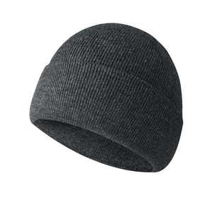 Solid Color Autumn Street Style Adjustable Warm Breathable <b>Waterproof</b> Casual Unisex Knitted 100% Acrylic <b>Beanie</b> Wholesale - Product Image 6