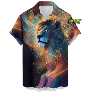 Chemises hawaïennes décontractées pour hommes Chemises hawaïennes personnalisées à manches courtes, à imprimés floraux de haute qualité pour les vacances d'été 3D de bonne qualité - Product Image 3