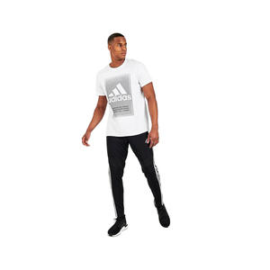 Adidas #   Camisetas y camisetas deportivas para hombre Adi Bos Tee Color: Blanco/Gris 100% auténticas - Product Image 1