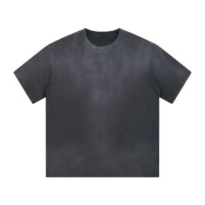 T-shirt Homme Col Rond 100% Coton Lourd 230 g/m² en Tissu Tricoté Surdimensionné, Motif Bambou Uni Personnalisable, Lavage Acide - Product Image 1