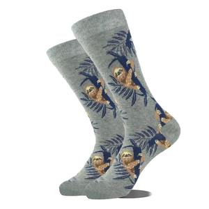 100% coton hommes chaussettes de haute qualité personnalisé imprimé Logo respirant doux chaud à la mode mi-longueur antibactérien pour l'automne - Product Image 2