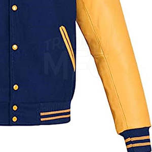 El último diseño hecho en el mejor material de cuero mangas Lettermen chaqueta totalmente personalizada mangas de cuero Lettermen chaqueta - Product Image 4