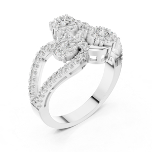 แหวนทองคำขาว 14K ประดับเพชรแล็บโกรว์ 0.78 กะรัต ดีไซน์วินเทจสำหรับผู้หญิง |   งานหมั้นแต่งงาน |   ชุดลำลองสำหรับใส่ทุกวัน |   ชุบทองคำหรูหรา - Product Image 5